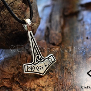 Thor's Hammer Mjolnir Necklace, Viking Necklace, Viking Jewelry, Celtic Thor Hammer Pendant Strength Amulet Norse Mythology Asatru image 7