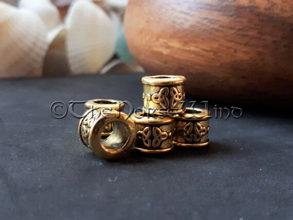 Viking Beard Beads 2 PCS Set Celtic Knot Hair Rings Antique Gold Dreadlocks Viking Jewelry Celtic Jewelry Beard Jewelry Etsy Canada