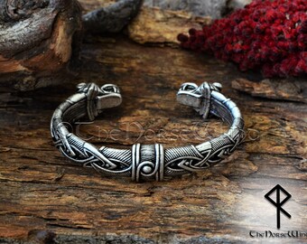 Pulsera vikinga de plata, anillo de brazo Ragnar Lothbrok, joyería vikinga,  brazalete de par dragón, pulsera de torc nórdico, pulsera celta, hombres  brazaletes -  México