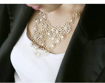 Multilayer Whimsical Flower Necklace