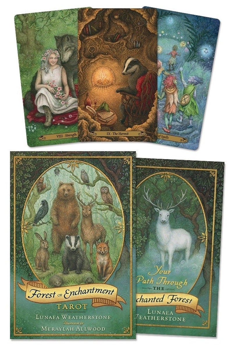 Ønske Aske Våd Forest of Enchantment Tarot Cards Deck with Book Beautiful | Etsy
