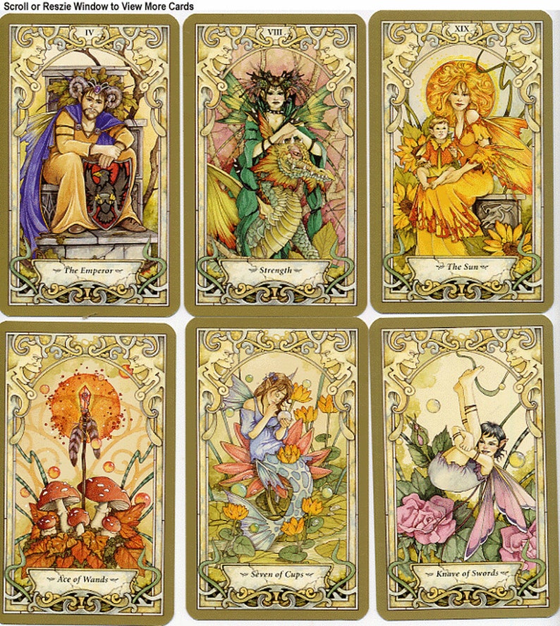 Mystic Faerie Tarot Cards Deck and Book Tarot Deck Tarot Etsy