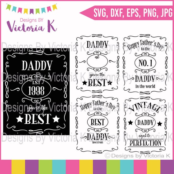 Download 2 Frames included Father's Day svg Daddy svg Vintage