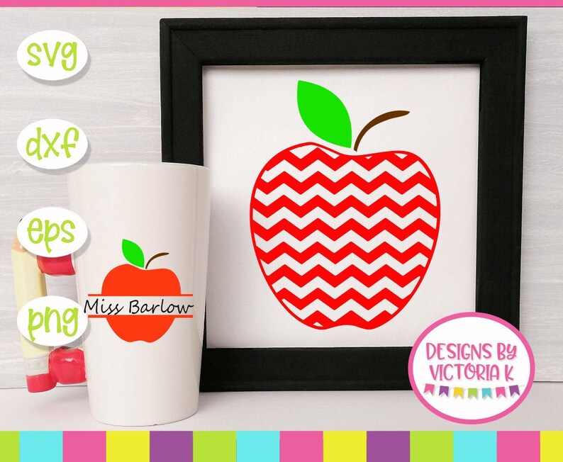 Download Teacher apples svg Split apple Teachers change the world | Etsy