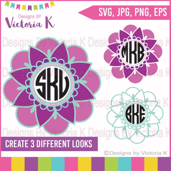 Download Flower Mandala Monogram Tumbler Colour Vinyl Decal Svg Etsy