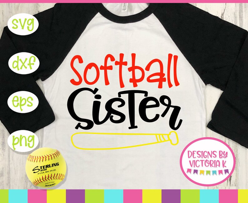Download Softball Sister Softball svg SVG DXF EPS Files Cricut | Etsy