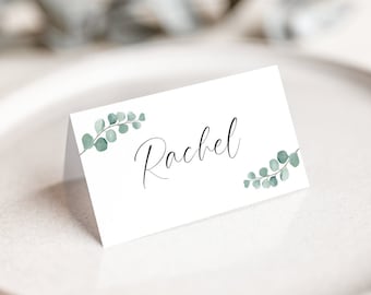 Personalised Eucalyptus Branch Place Name Cards  - Seating cards, tags, Place Cards, Place Setting