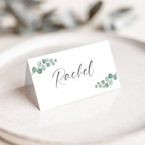 Personalised Eucalyptus Branch Place Name Cards  - Seating cards, tags, Place Cards, Place Setting