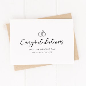Personalisierte Hochzeitstagskarte - Herzlichen Glückwunsch zum Hochzeitstag