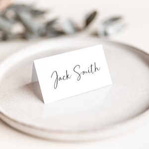 Gepersonaliseerde plaatsnaamkaarten - Zitkaarten, tags - Modern minimalistisch design