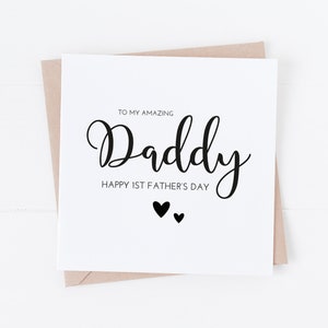 Primeiro Cartão de Dia dos Pais - Papai - Feliz Dia dos Pais - Estilo Moderno - Papai Incrível - 1º Dia dos Pais - Postagem de 1ª Classe