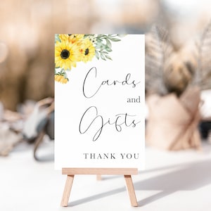 Girassóis de eucalipto - Placas de mesa de casamento - Personalize com qualquer texto - Cartões A5, A4, A3 ou A2 ou placas de espuma