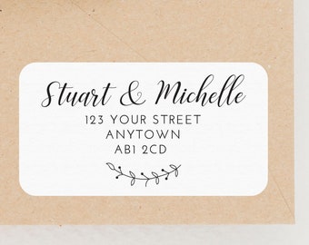 Personalised Address Labels / Stickers - Wedding, New Home, RSVP, Return Label, Save the Date ST4