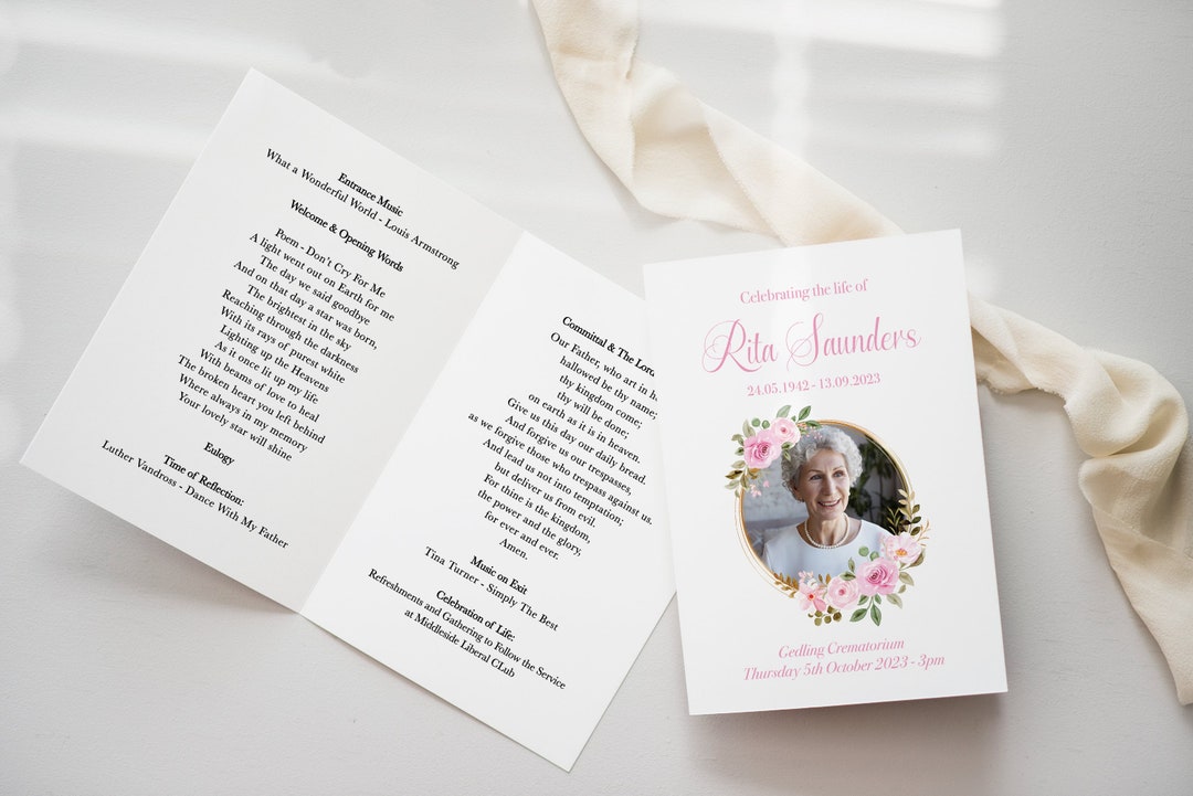 Order Of Service Booklets Funeral