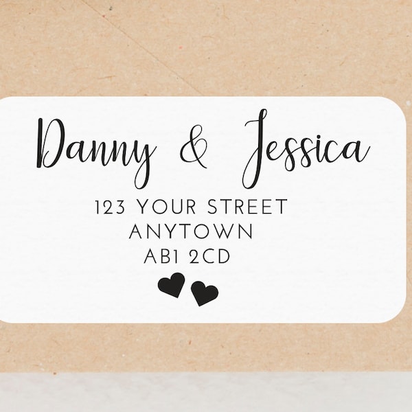 Personalised Address Labels / Stickers - Wedding, New Home, RSVP, Return Label, Save the Date ST3
