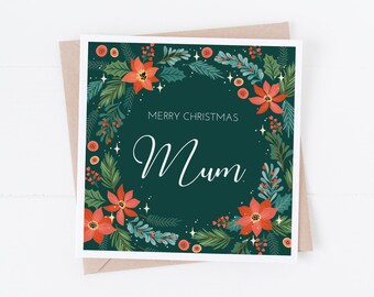 Personalisierte Weihnachtskarte - Mama, Nana, Gran, Nanny, Oma CC12