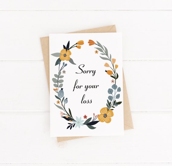 Sorry For Your Loss Circle Sympathy Card Sorry For Your Loss Circle Sympathy Card