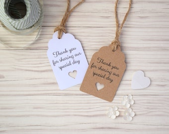 Thank You Wedding Favour Tags