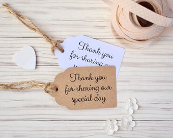 Thank You Wedding Favour Tags