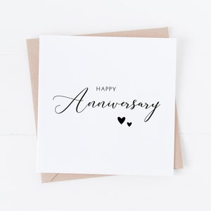 Tarjeta de aniversario de boda - Feliz aniversario - Diseño minimalista