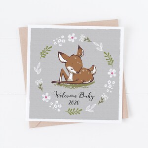 Neue Babykarte - Welcome Baby 2020 - Reh - Welcome Little One NB9