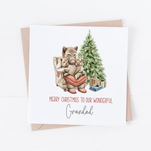 Gepersonaliseerde opa Pig Merry Christmas Card - opa, opa, opa, opa
