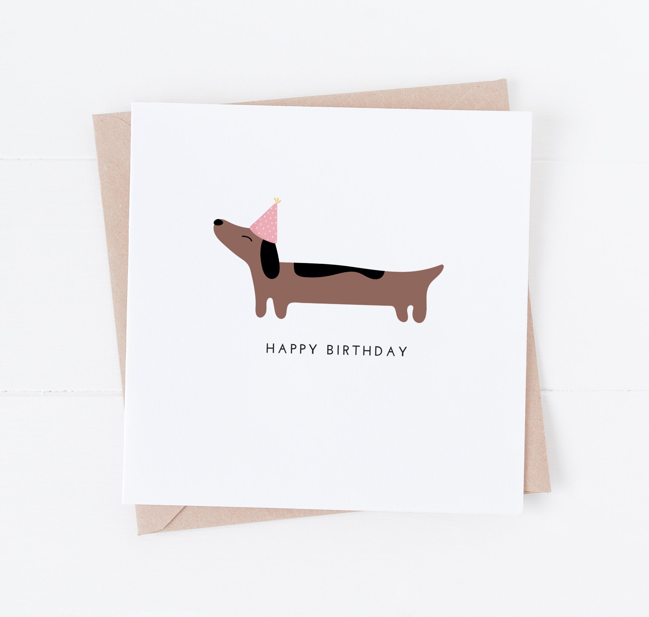 Sausage Dog Happy Birthday Card BC8 Etsy UK