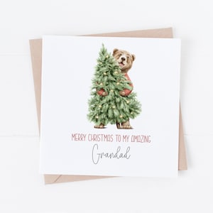 Gepersonaliseerde opa Dear Merry Christmas Card - opa, opa, opa, opa