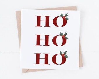 HO HO HO Weihnachtskarte CC19