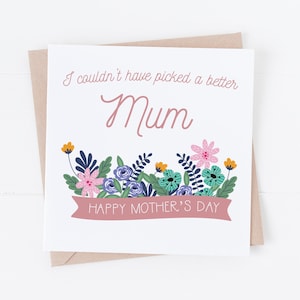 No podría haber elegido una mejor mamá - Tarjeta del Día de la Madre - Mamá, mami, nana, abuela MD3