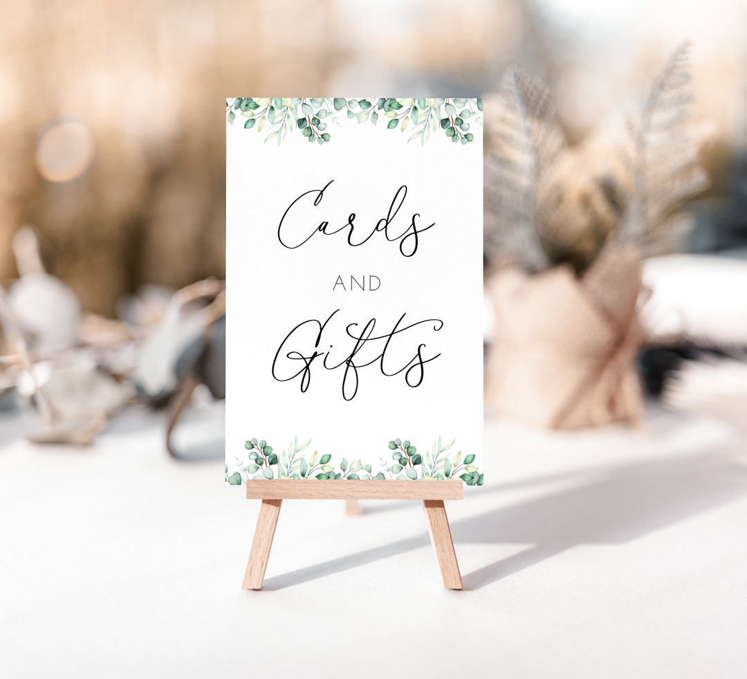 Eucalyptus - Wedding Table Signs - Personalise With Any Text - A5, A4 ...