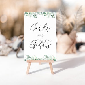 Eucalyptus - Wedding Table Signs - Personalise with any text - A5, A4, A3 or A2 Cards or Foam boards