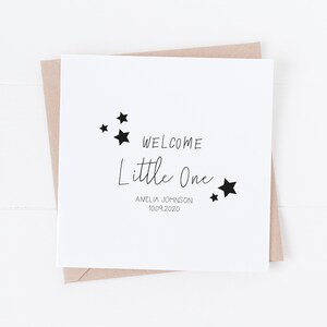 Personalisierte Neue Babykarte - Welcome Little One NB7
