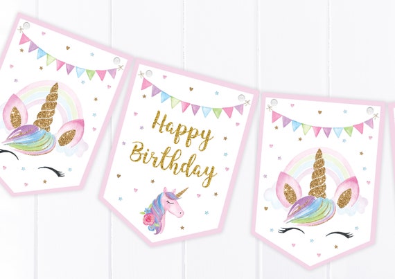 Happy Birthday Eenhoorn ballon - zacht en dromerig Happy Birthday Eenhoorn ballon - zacht en dromerig