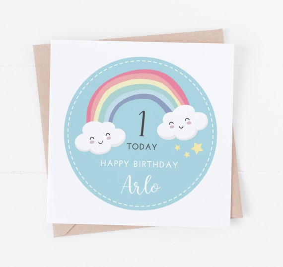 1° Biglietto Di Compleanno Personalizzato Figlia Figlio - Foto 3