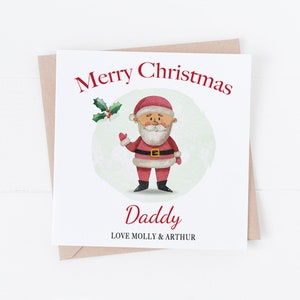 Cartão de Natal personalizado do Papai Noel - Papai, Papai, Vovô, Papa CC1