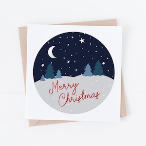 Cartão de Natal Noite Estrelada CC17