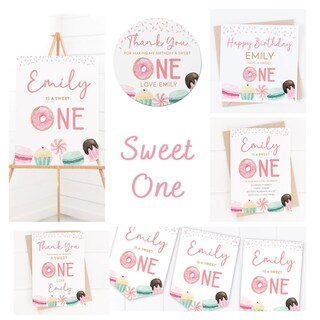 Striscione 'Sweet One' Per Primo Compleanno - Decorazione Dorata Con Lettere Glitterate, Lunghezza 1,3 M