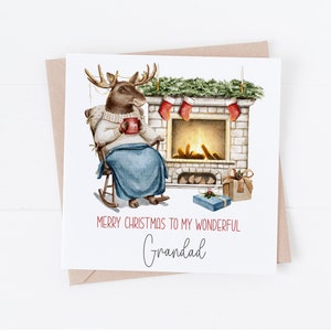 Gepersonaliseerde opa Dear Merry Christmas Card - opa, opa, opa, opa