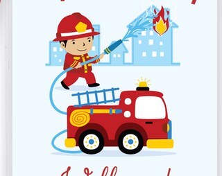 Striscione Di Buon Compleanno A Tema Camion Dei Pompieri Cheereveal: Ghirlanda Di Bandierine Con 15 Pezzi Di Carta, Decorazioni Per Feste Bambini, Colori Rosso E Bianco