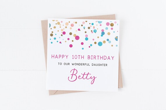 Biglietto di auguri per il compleanno della figlia, scaricabile in formato stampabile, regali per lei - Italia