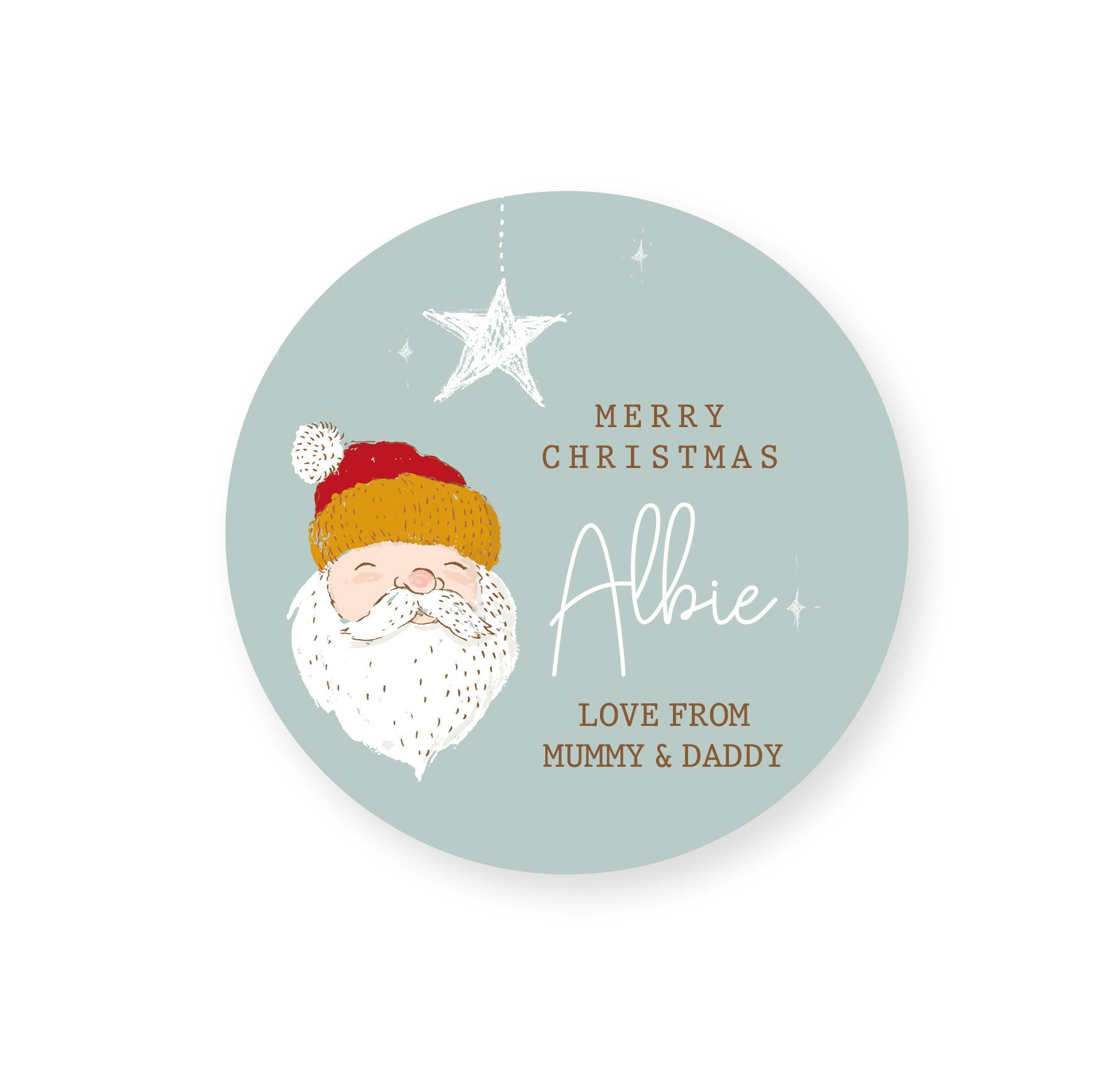 24 Personalised Christmas Stickers / Labels Circular 45mm  Etsy