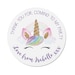 24 Personalised Unicorn Birthday Stickers - Thank You, Happy Birthday, Party Bags, Sweet Cones ST1