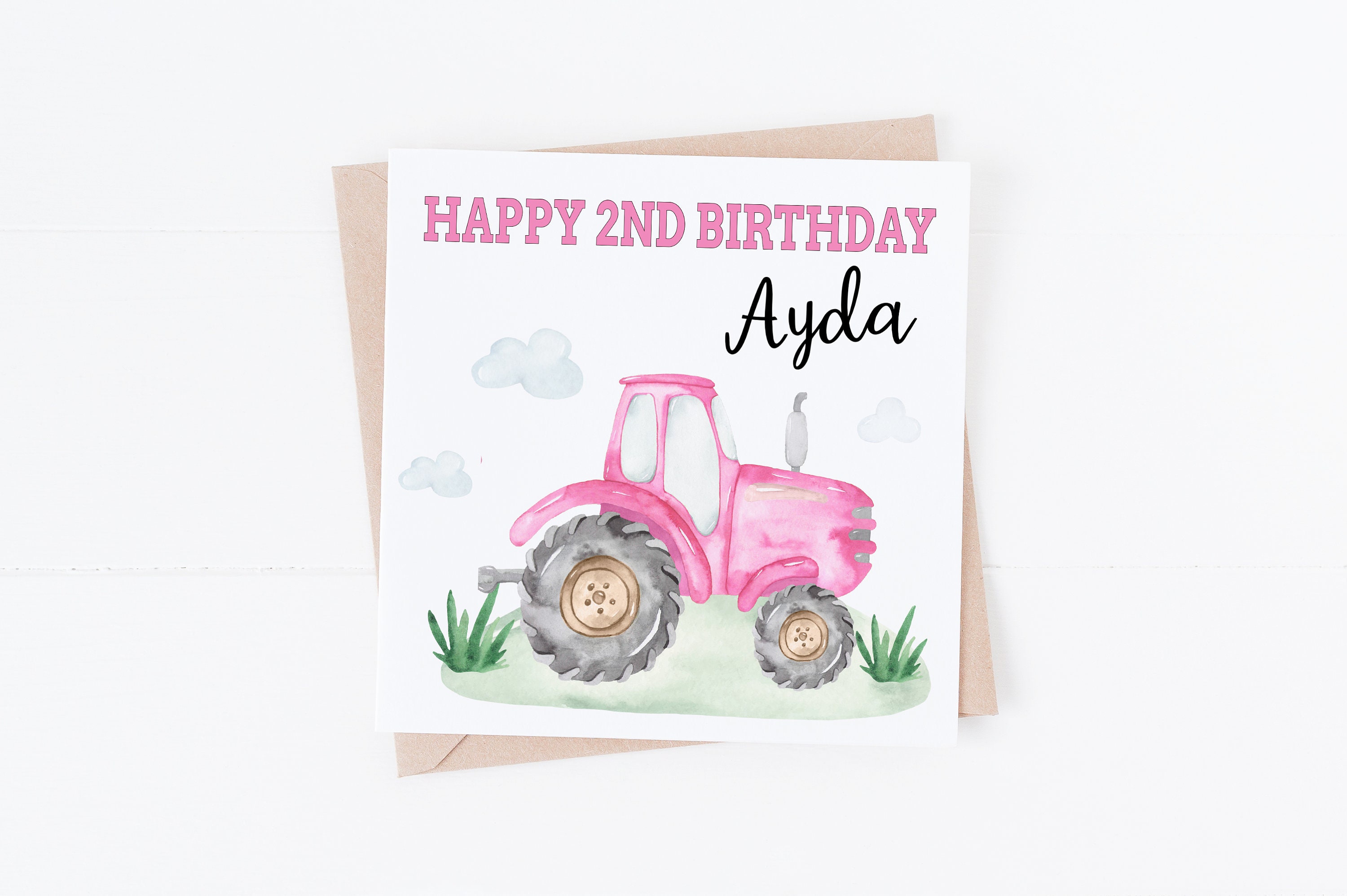 Biglietto Auguri Personalizzato Rusty Vecchio Trattore Agricoltura Raccolta fht2 Compleanno A5