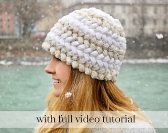 Crochet Pattern, Beanie Pattern, Beret, Digital Download, Crochet Hat Pattern, Chunky Hat, Hat Pattern, PDF Pattern, Winter Hat Pattern