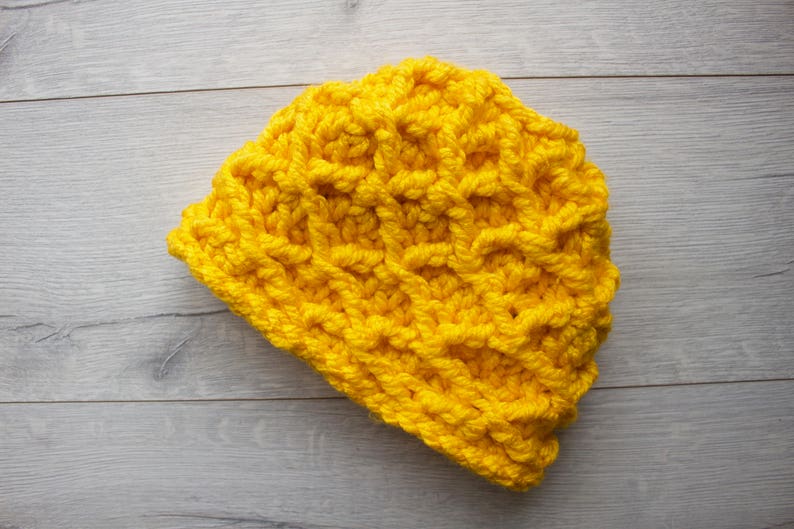 Crochet Patterns, Pattern, Crochet, Digital Download, Crochet Hat Pattern, Yellow, Messy Bun Hat, Beanie, Crochet Hat, Cute, Gift Idea, Gift image 5