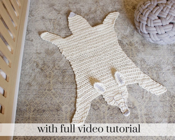 Crochet Fox Pattern Fox Room Decor Crochet Rug Pattern Etsy