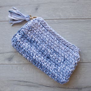 Small Bag Pattern, Clutch Tutorial, Crochet Bag Pattern, Crochet Purse Pattern, Crochet Patterns, Easy Crochet Pattern, tshirt pattern