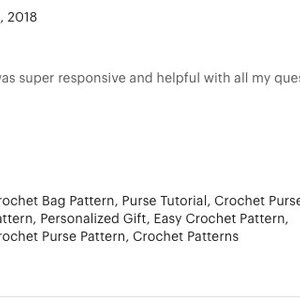 Crochet Bag Pattern, Purse Tutorial, Crochet Purse Pattern, Personalized Gift, Easy Crochet Pattern, Crochet Purse Pattern, Crochet Patterns image 6