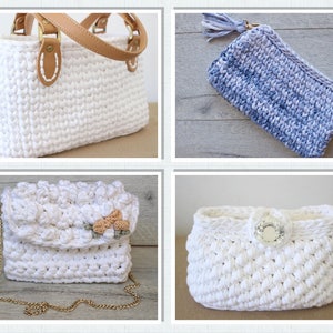 Purse Pattern Bundle, Small Bag Pattern, Crochet Bag Pattern, Clutch Tutorial, Crochet Patterns, Crochet, Pattern, Purse Tutorial, Gift image 1